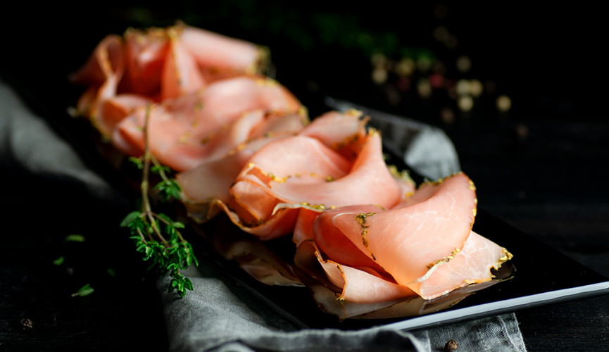 Roseweinschinken mit Pfeffer Roseweinschinken mit Pfeffer