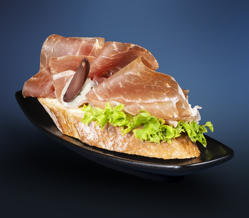 Canapé mit Serranoschinken • Fingerfood Catering | lindner-esskultur.de