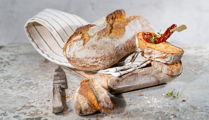 Cucina Italiana - Ciabatta Tomate-Basilikum