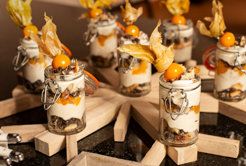 Weihnachts-Dessert - Vanillequark-Stollen-Dessert