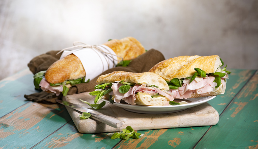 Trüffelsaison – Baguette mit Trüffelkochschinken Trüffelsaison - Baguette mit Trüffelkochschinken