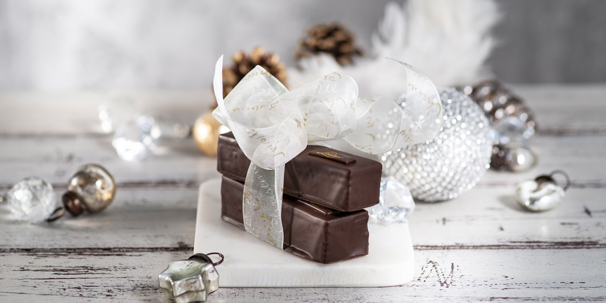 Adventskaffee - Baumkuchenbarren als Mitbringsel