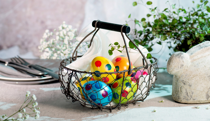 Osterfrühstück - Bunte Ostereier