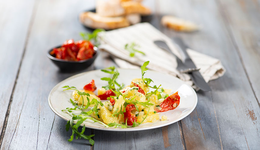 Mediterraner Pellkartoffelsalat - Rezept