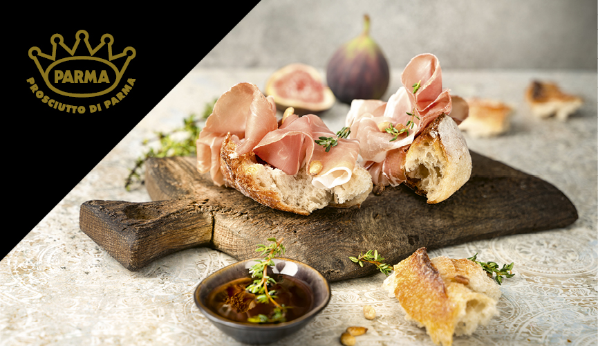 Parmaschinken mit Parmakrone