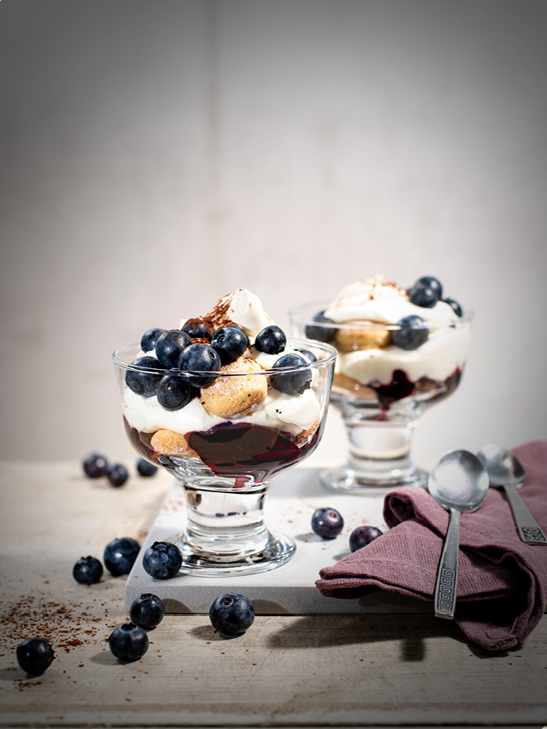Sommertiramisu mit Heidelbeeren Sommertiramisu mit Heidelbeeren
