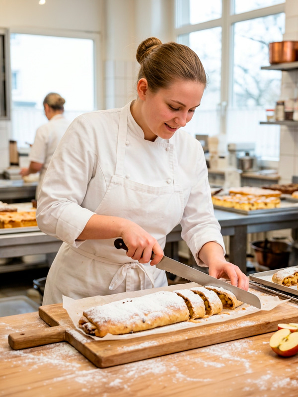 Apfelstrudel aus der Konditorei